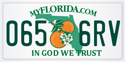 FL license plate 0656RV