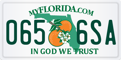 FL license plate 0656SA