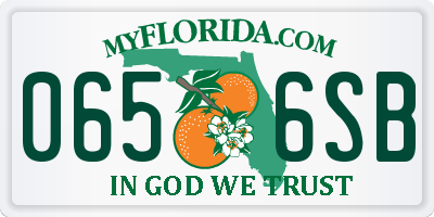FL license plate 0656SB