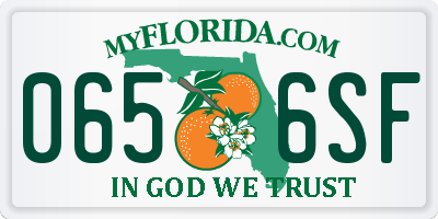 FL license plate 0656SF