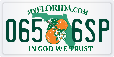 FL license plate 0656SP