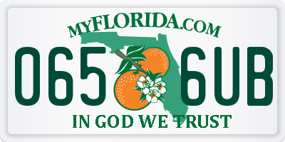 FL license plate 0656UB