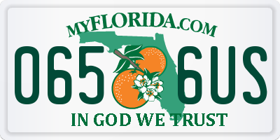 FL license plate 0656US