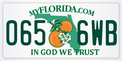 FL license plate 0656WB