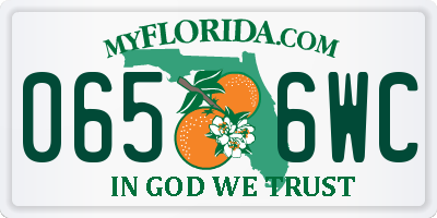 FL license plate 0656WC