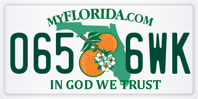 FL license plate 0656WK
