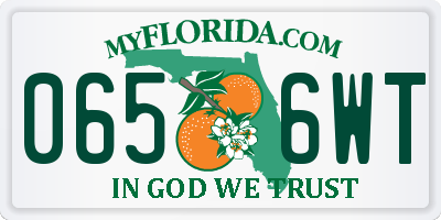 FL license plate 0656WT