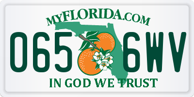 FL license plate 0656WV