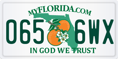FL license plate 0656WX