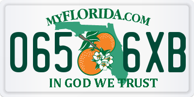 FL license plate 0656XB