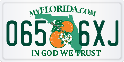 FL license plate 0656XJ