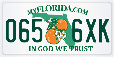 FL license plate 0656XK