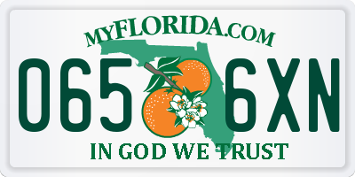FL license plate 0656XN