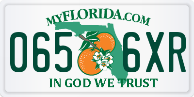 FL license plate 0656XR