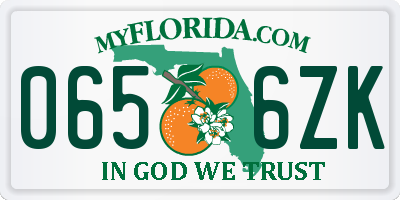 FL license plate 0656ZK