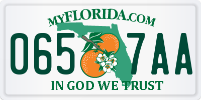 FL license plate 0657AA