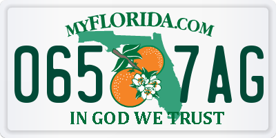 FL license plate 0657AG