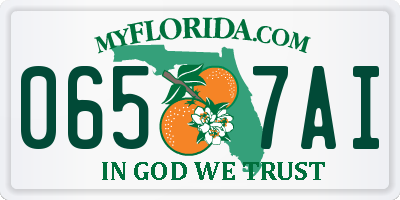 FL license plate 0657AI