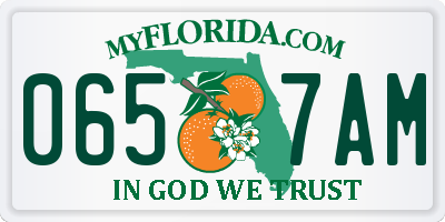 FL license plate 0657AM