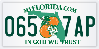 FL license plate 0657AP