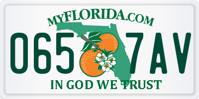 FL license plate 0657AV
