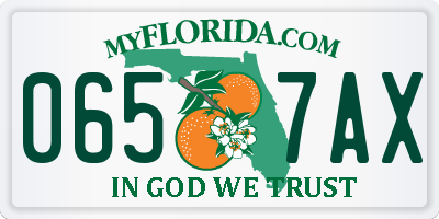 FL license plate 0657AX