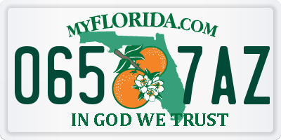 FL license plate 0657AZ