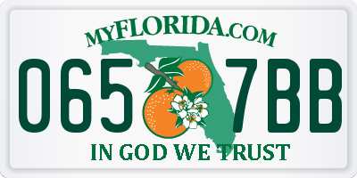FL license plate 0657BB