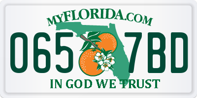 FL license plate 0657BD