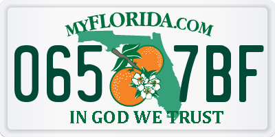 FL license plate 0657BF