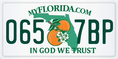 FL license plate 0657BP