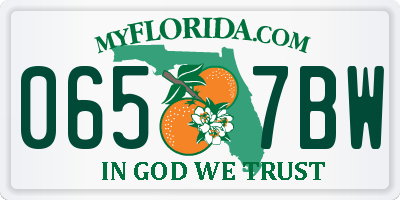 FL license plate 0657BW