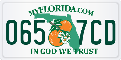 FL license plate 0657CD