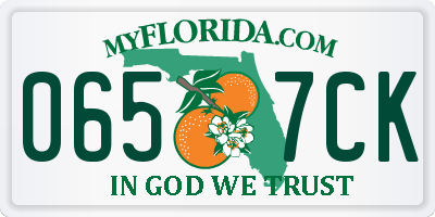FL license plate 0657CK