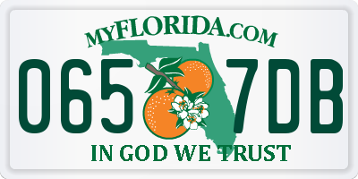 FL license plate 0657DB