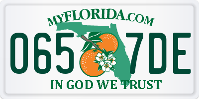 FL license plate 0657DE