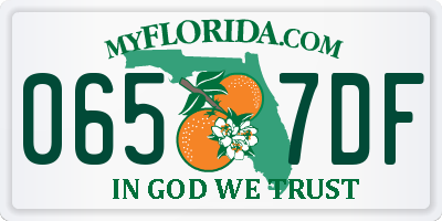 FL license plate 0657DF