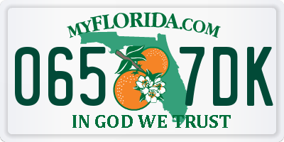 FL license plate 0657DK