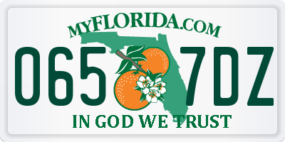 FL license plate 0657DZ