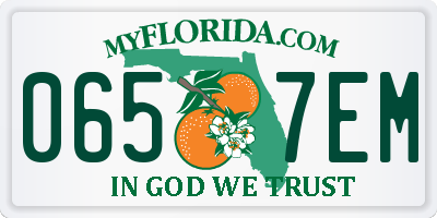 FL license plate 0657EM