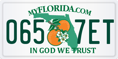 FL license plate 0657ET