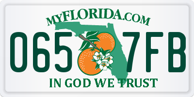 FL license plate 0657FB