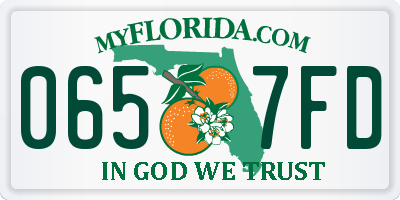 FL license plate 0657FD