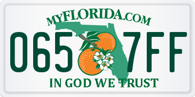 FL license plate 0657FF