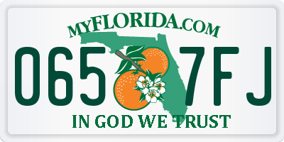 FL license plate 0657FJ