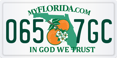 FL license plate 0657GC