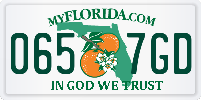 FL license plate 0657GD
