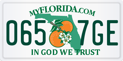 FL license plate 0657GE