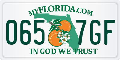 FL license plate 0657GF