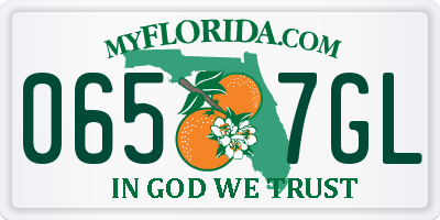 FL license plate 0657GL